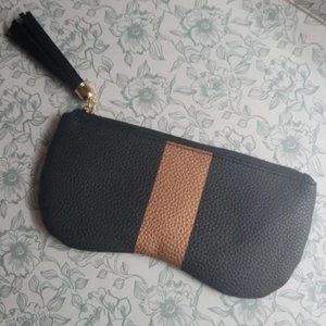 NWT Zigi & Marais Faux Leather Striped Pouch